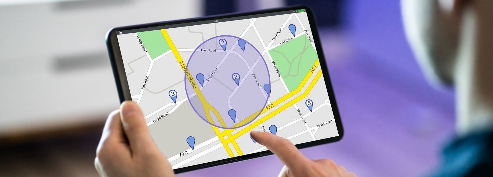 Géolocalisation et geofencing sur tablette avec logiciel de gestion de flotte